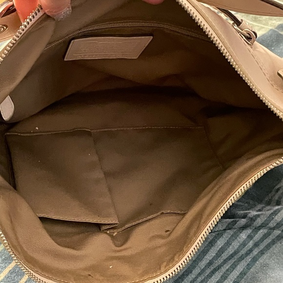 Coach Cream Pebbled Leather Hobo Handbag - Picture 3 of 4